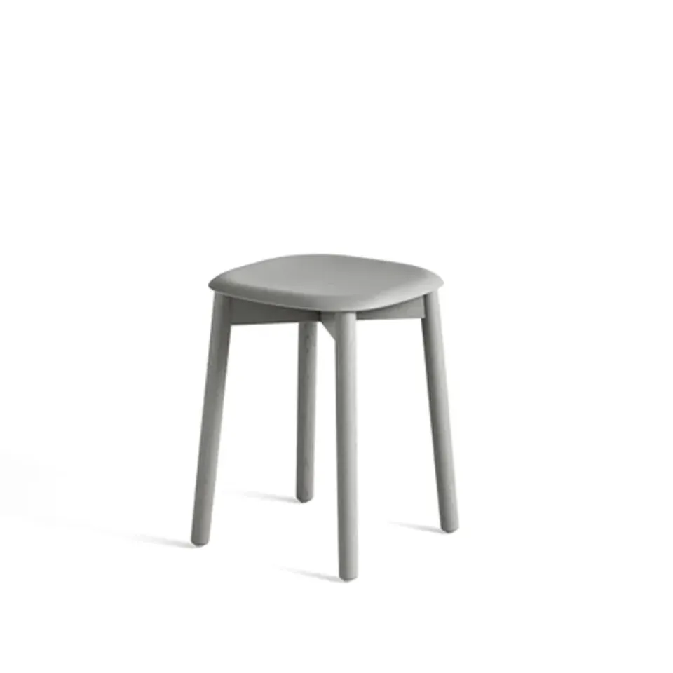 Taburete Soft Edge 72, Soft grey-soft grey estructura de roble/exoesqueleto de roble*HAY New