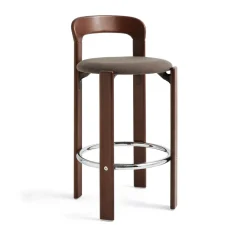 Taburete tapizado Rey Low, Steelcut trio 376 umber brown*HAY Sale