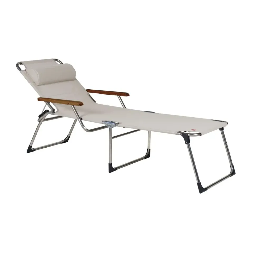 Tumbona alta Amigo con reposabrazos, Blanco-beige*Fiam Hot