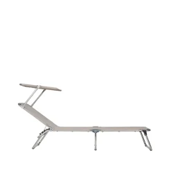 Tumbona de sol Amigo Top, Tela textaline taupe, estructura de aluminio, techo solar*Fiam Online