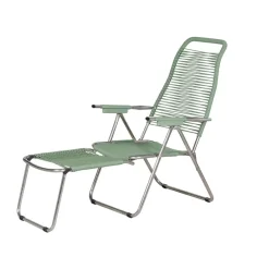 Tumbona Spaghetti con reposapiés, Sage green*Fiam Outlet