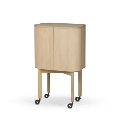 Vitrina bar con ruedas Loud , Light oiled oak*Northern Sale
