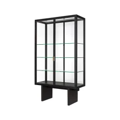 Vitrina Private, Vidrio, marrón-roble teñido de negro*GUBI Best