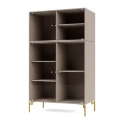 Vitrina Ripple III 69,6x117,6x38 cm, Mushroom-ben brass*Montana Hot