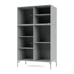 Vitrina Ripple III 69,6x117,6x38 cm, Fjord-ben chrome*Montana Best