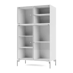 Vitrina Ripple III 69,6x117,6x38 cm, NewWhite-ben chrome*Montana