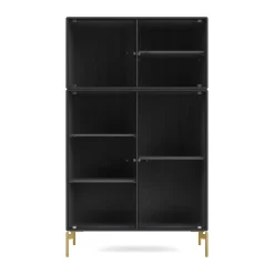 Vitrina Ripple III 69,6x117,6x38 cm, Anthracite-ben brass*Montana Discount