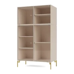 Vitrina Ripple III 69,6x117,6x38 cm, Clay-ben brass*Montana Sale