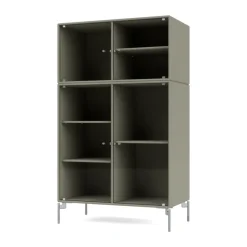 Vitrina Ripple III 69,6x117,6x38 cm, Fennel-ben chrome*Montana Discount