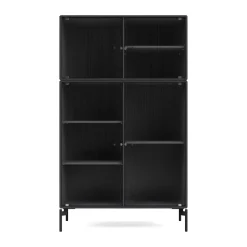 Vitrina Ripple III 69,6x117,6x38 cm, Anthracite-ben black*Montana Hot