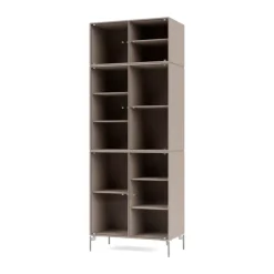 Vitrina Ripple IV 69,6x187,2x38 cm, Mushroom-ben chrome*Montana Best