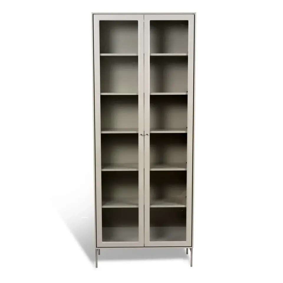 Vitrina Volt 190 cm , Detalles en acero inoxidable*Mavis Discount