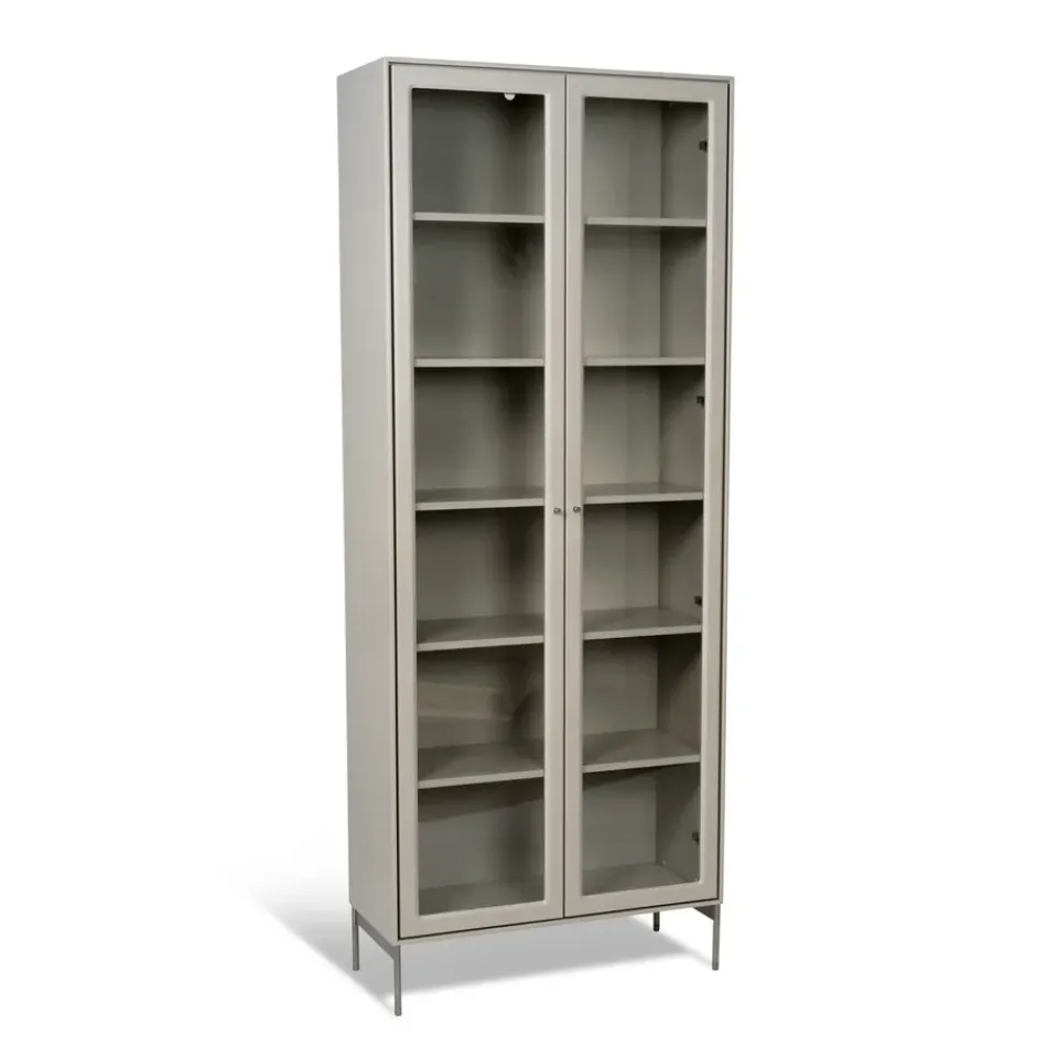 Vitrina Volt 190 cm , Detalles en acero inoxidable*Mavis Discount
